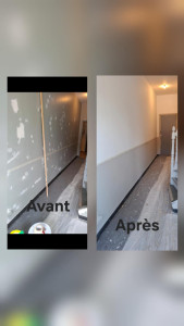 Photo de galerie - Avant/Après 
Enduit Peinture 