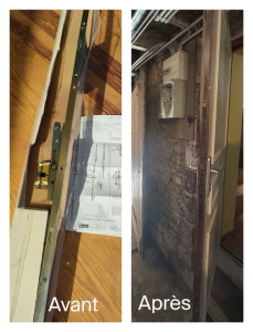 Photo de galerie - Installation d'une serrure à trois points.