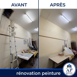 Photo de galerie - Rénovation , peinture intérieur, extérieur ! rénovation complète d’une salle annexe en peinture, deux couches professionnel ?! vérification, diagnostic et devis gratuit ! 