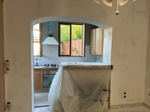 Photo de galerie - Enduisage et peinture du mur 