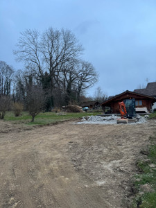 Photo de galerie - Terrassement , préparation pour terrassement d,une piscine 
