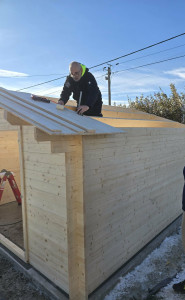 Photo de galerie - Montage d un chalet de jardin