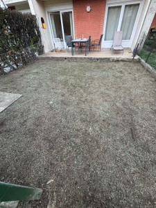 Photo de galerie - Préparation, semis de gazon. Jardin avant et arrière d’une maison, 90m2, secteur Launaguet.