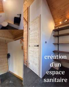 Photo de galerie - Agencement d’une pièce pour WC suspendu avec lave-mains 