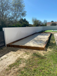 Photo de galerie - Création d’un terrain de pétanque 
