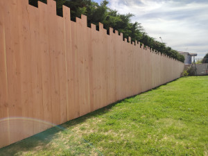 Photo de galerie - Pose de clôture type palissade