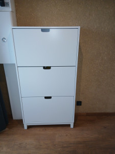 Photo de galerie - Montage meuble en kit Ikea, enduit argile chanvre