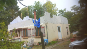 Photo de galerie - Montage d'un étage en syporex 