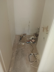 Photo de galerie - Remplacement WC a poser par un WC suspendu 