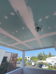 Photo de galerie - Plafond extérieur, en terrasse en plaques, hydrofugé