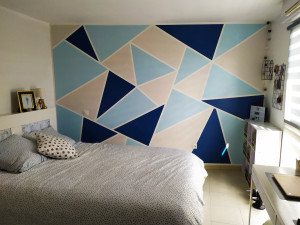 Photo de galerie - Peinture origami réalisée dans une chambre 