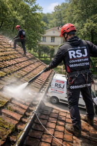 Photo de galerie - Exemple de nettoyage de toiture 