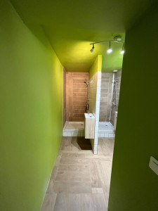 Photo de galerie - Création de salle de bain avec des plaques de plâtre plus isolation thermique