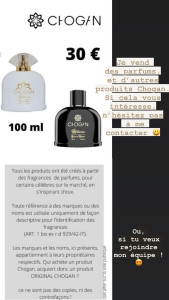 Photo de galerie - Consultante chez Chogan je propose des parfums beaucoup moins chère qu’en parfumerie ainsi que pleins d’autres produits ! 