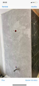 Photo de galerie - Effet béton ciré salle de bain 