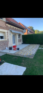 Photo de galerie - Pose carrelage sur terrasse 