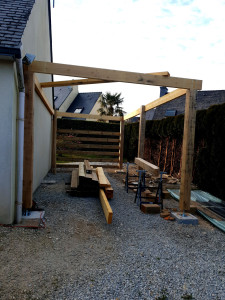 Photo de galerie - Carport sur mesure mono pente 