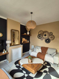 Photo de galerie - Ratissage et peinture d'un plafond + peinture total des murs 