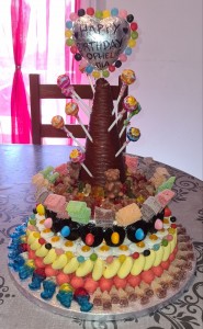 Photo de galerie - Gateau de bonbons réalisé par mes soins, pour les anniversaires, les mariages, les baptêmes ...