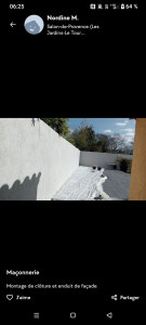 Photo de galerie - Mur de clôture et enduit de finition 