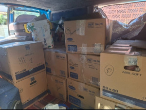 Photo de galerie - Manutention et rangement de cartons lors d'un déménagement