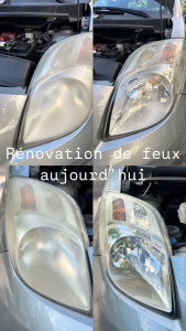 Photo de galerie - Avant/Apres, rénovation de phares optiques 