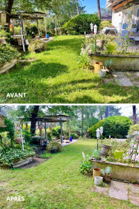 Photo de galerie - Aujourd’hui, intervention réalisée au Canon à Lège-Cap-Ferret!
Travaux d’entretien complet : tonte de la pelouse, nettoyage de la terrasse, remise en état des massifs et des pieds de clôture, avec évacuation des déchets verts.