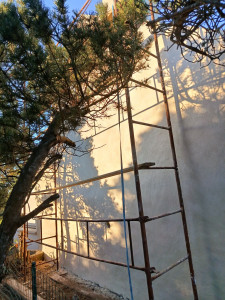 Photo de galerie - Enduit beige,  en cours de finition 