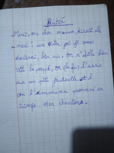 Photo de galerie - Une dictée faite avec un enfant de 7 ans
