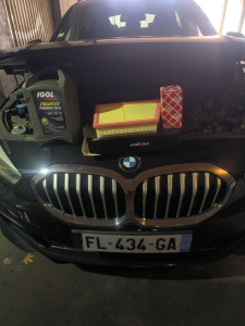 Photo de galerie - Remplacement huile moteur avec la filtrations bmw moteur b38 essence+ remise à zéro voyant service 