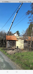 Photo de galerie - Remis en état d'un garage en structure bois avec toiture remis a neuf , (après  chute d'un arbre )