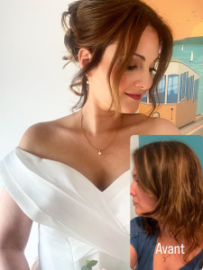Photo de galerie - Coiffure mariée Avant/Apres