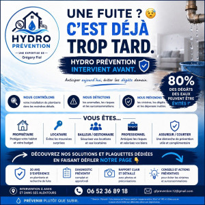 Photo de galerie - Hydro prévention : c'est identifié, préconisé ,réparer.