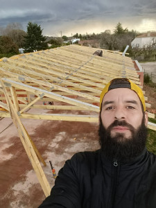 Photo de galerie - Pose de charpente