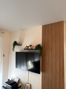 Photo de galerie - Pose de panneau de bois avec finition 