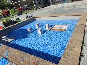 Photo de galerie - Pose de basin avec la mosaïque 