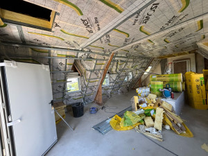 Photo de galerie - Réalisation de pose d’isolation et de membrane d’étanchéité.