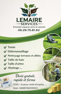 Photo de galerie - Bonjour,

A votre disposition pour tout travail en extérieur!

N' hésitez pas!