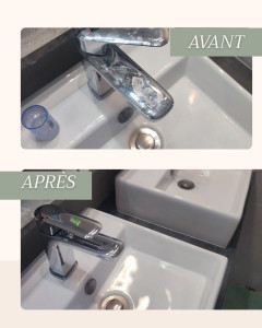 Photo de galerie - 
nettoyage de lavabo et robinets 