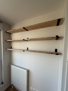 Photo de galerie - Pose d’étagères | - 50 % de crédit d’impôt