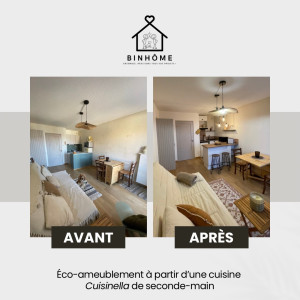 Photo de galerie - Rénovation d’une cuisine à partir d’une cuisine de seconde main 