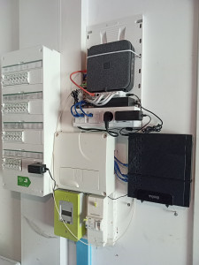 Photo de galerie - Installation de vidéo-surveillance avec enregistrement déporté.