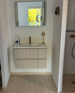 Photo de galerie - Installation meuble vasque