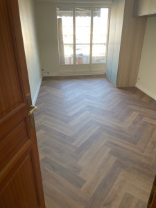Photo de galerie - Pose d’un parquet en pvc 