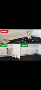 Photo de galerie - Remplacement de l’ancien radiateur par un radiateur neuf, avec rénovation complète de la tuyauterie.