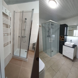 Photo de galerie - Pose et montage ď une cabine de douche