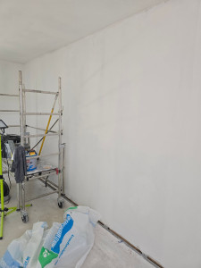 Photo de galerie - Pose placo bande joint et sous couche. 