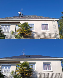 Photo de galerie - Décapage mise en peinture de toiture