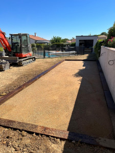 Photo de galerie - Création terrain de pétanque
