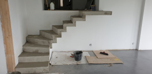 Photo de galerie - Escalier en béton moulé sur mesure